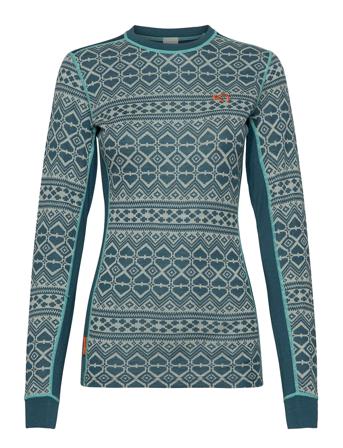 Hjerte Ls Base Layer Tops Grøn Kari Traa