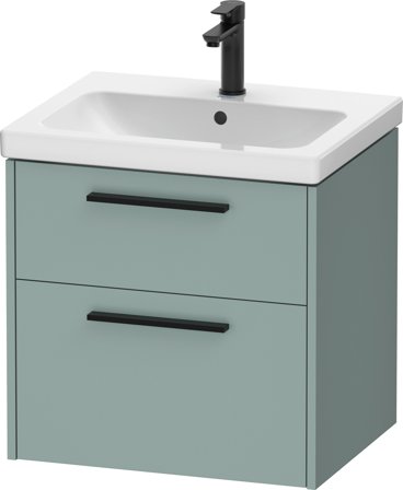 Duravit D-Code Tvättställsskåp 2 lådor Fjordgrön, diamantsvart, Badrum