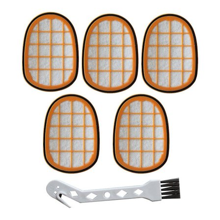 5 stk. filterudskiftning (med rengøringsbørste) til SpeedPro Max FC6812 / 01 FC6813 støvsugertilbehør [DB]