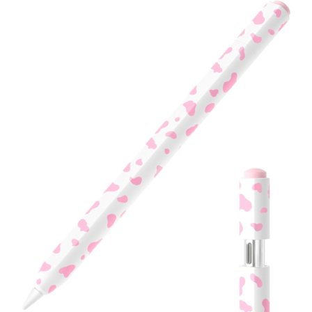 2025 Senaste Modell Ko-Mönstrad Pennfodral för Apple Pencil (USB-C), Bekvämt Grepp, Tunn Silikonhylsa på Sidan, Stöder Magnetisk Fästning