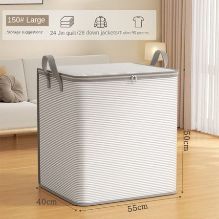 Peittojen säilytyspussi Vaatteiden säilytyspussi GREY 150L 150L