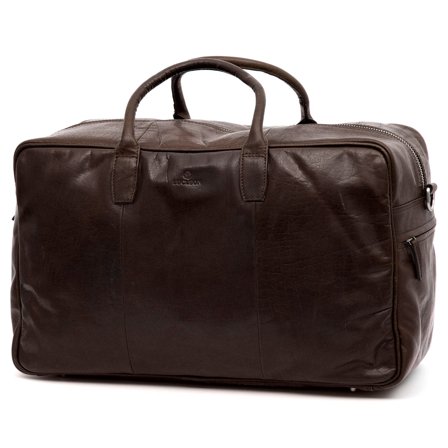 Bolsa de fin de semana Montreal de cuero marrón para hombres - Bolsos de cuero