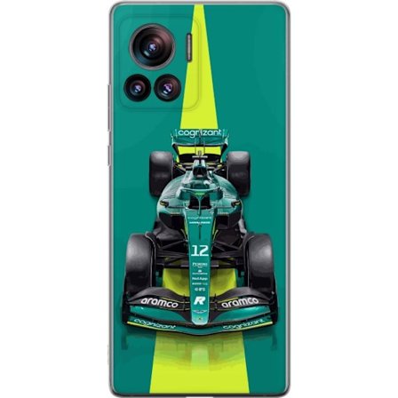 Yhteensopiva Puhelinkuori Motorola Motorola Edge 30 Ultra Aston Martinin Formula 1 -auto vihreässä kilpailumuotoilussa, jossa on moderni studiosentu