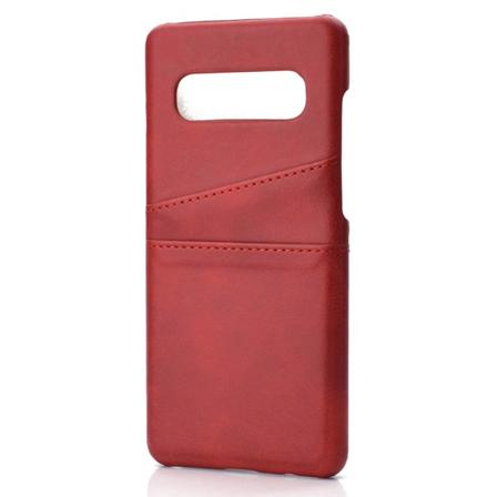 Etui med kortrum i VINTAGE design til Samsung Galaxy S10+ Röd Röd