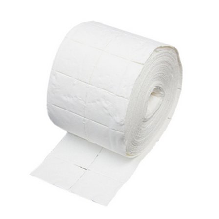 500st luddfria pads, nail wipes på rulle