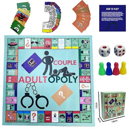 Adultopoly Brettspill, Adultopoly Parspill Kortspill, Parspill Kortspill Rekvisitter, Par Adultopoly Brettspill, Date Night Parspill