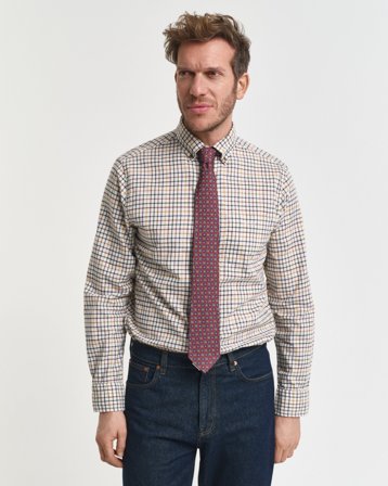 GANT Herren Regular Fit Tattersall Twill Hemd mit Karomuster (M)