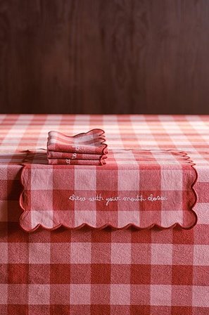 Jotex - Servet 4 Stuks Roze/roest Roze/roest - CARLY - Koop Servetten bij Jotex