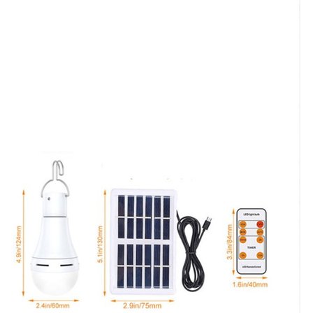 ING Solcellelampe - Bærbar - 350 LM solcelle campinglampe - Understøtter USB-opladning - Velegnet til nødsituationer og udendørs brug