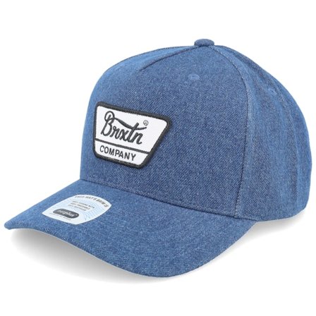 Brixton - Blau adjustable Cap - Linwood C Netplus Denim Rinse Snapback @ Hatstore