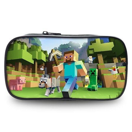 Game Minecraft Steve Alex Blyantspenal Etui Studenterpung Makeup Taske
