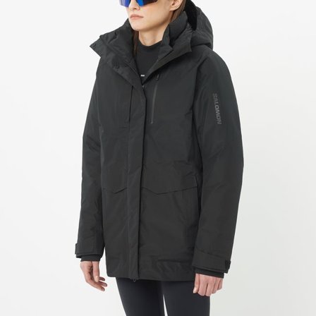 Salomon - Daunenparka mit Kapuze Damen Patroller Gore-tex Down - Deep Black