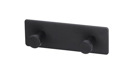 Habo 1368-2 Handdukshängare 2 krokar Svart, Badrum