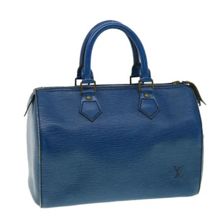 Louis Vuitton Vintage Pre-owned Leather handbags Blå, Dame Vintage Tasker, Størrelse: ONE Size