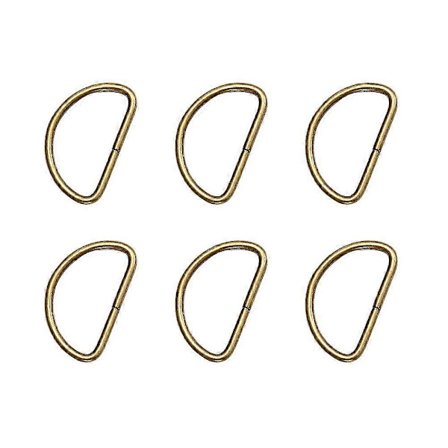 20 stk. metall skulderrem D-ring multifunksjonell veske webbing ring tilbehør for bagasje klær ryggsekk belte (bronse)