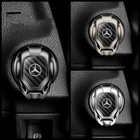 1 st. Start- och stoppknappskydd för Benz-bilar, tryckstartknappskydd, tändningsdekoration, skyddande cover, universell knapp