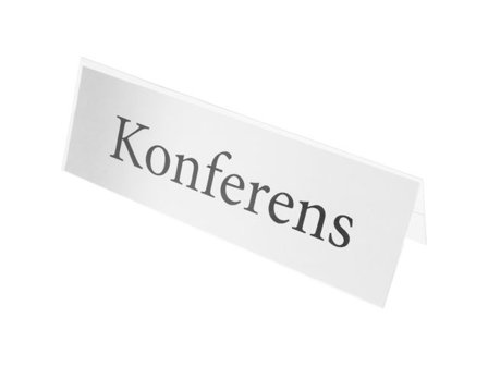 Expograf Cardkeep Hållare bordsskylt transp 40x150mm - Lyreco - Kontorsmöbler och inredning - Namnskyltar och korthållare - Namnbrickor