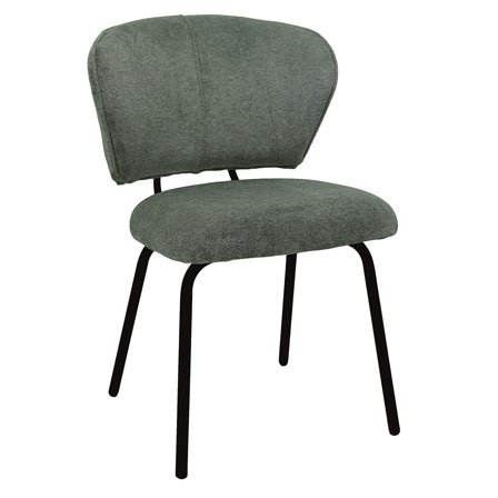 Holly Spisebordsstol Mørkegrøn - 60x60x82cm - Moderne og Komfortabel - Robust, Holdbar & Let - Perfekt til Spisebordet