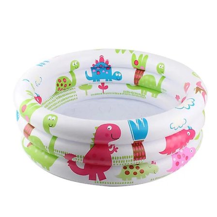 Oppblåsbar Pool Oppblåsbart Badekar Dinosaur Stil Svømmebasseng Vannmadrass Poolleke 60X2 60X25CM