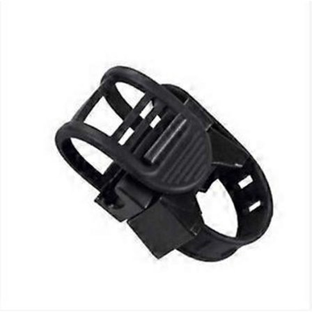 2 kpl 360 astetta kääntyvä pyörän taskulampun pidike, Musta, 6,3*4*4cm