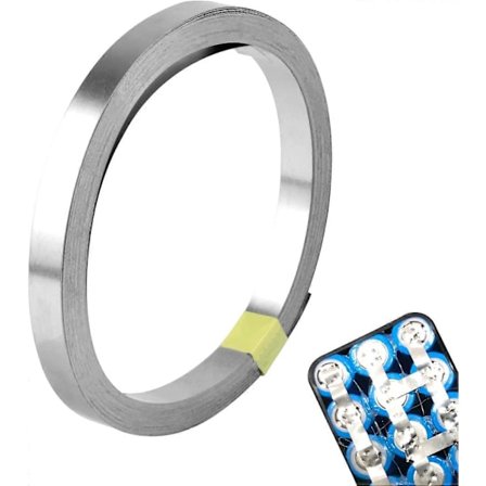 Nikkelplate Strip Tape 0,12 x 8mm Nikkel Strip for 18650 Batteri Punktsveising Kompatibel for Punktsveiser Mach 10m