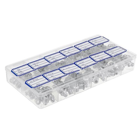 130 deler metrisk og keiserlig BSP UNF M6 M8 M10 hydrauliske smørefettnipler sett