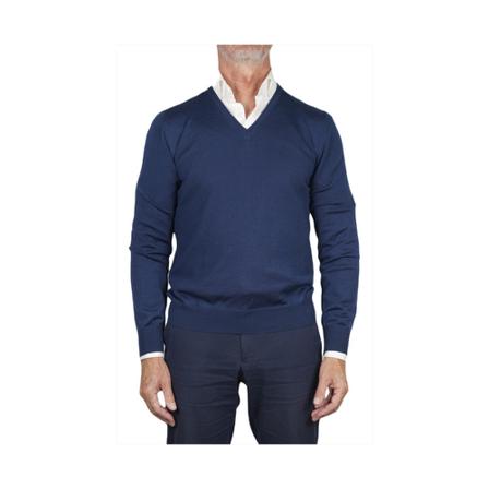 Gran Sasso - Stickade Tröjor - Blå - Herr - Storlek: 4xl, Herr, Storlek: 4XL