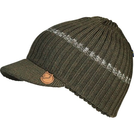 Fjällräven Lappland Balaclava Cap in Dark Olive, Ull