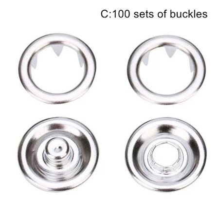 Set Snap Fasteners Kit Tool Metal Snap Buttons Rings med Snabb