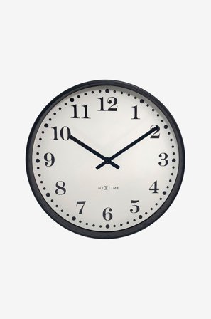 NeXtime - Veggklokke Dickens 30 cm - Svart - Veggklokker & bordklokker - Fra Homeroom