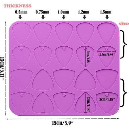 2-pakning gitarplekter epoxyharpiksformer gitarplektere