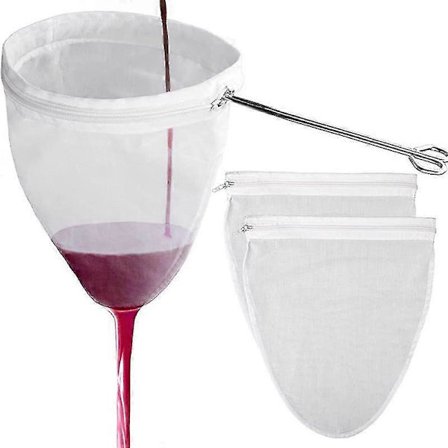 Ultra-finmasket silpose med glidelås, finmaskede siler med forsterket ramme og robust håndtak (FMY)