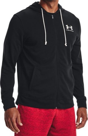 Under Armour Men's Ua Rival Terry LC FZ Men long-sleeved sweaters Black M