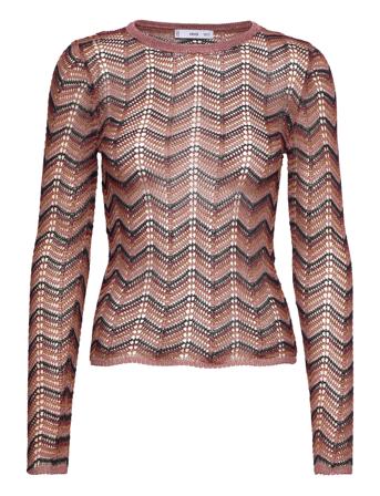 Openwork Lurex Sweater Coral Mango