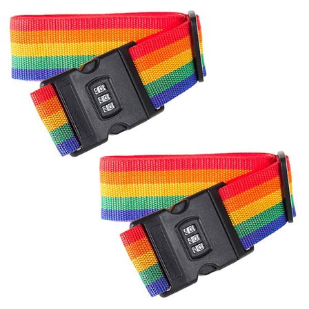 2 stk. kuffertbælte med lås, sikkerhedsremme til bagage