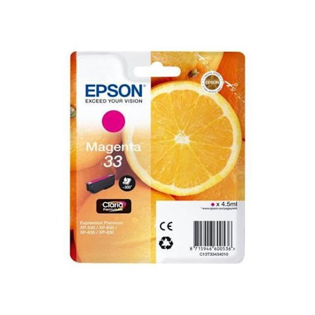 Epson Cartridge - Orange Series - 33 Magenta - Claria Premium Ink - XP-530/630/635/830