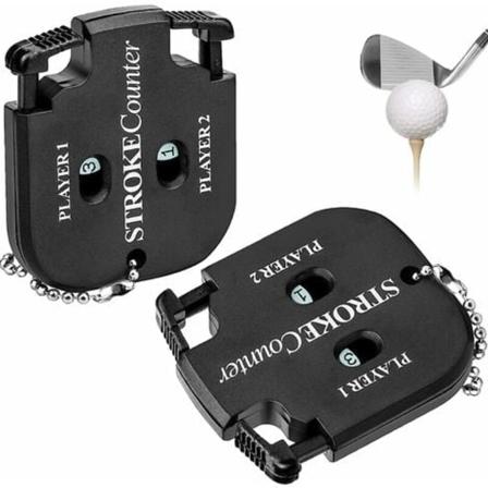 Golf Slagteller Golf Scoreteller 2 Spillere Slagteller Mini Bærbar Slagteller med Nøkkelring 5,5x5cm Fonepro 2 stk