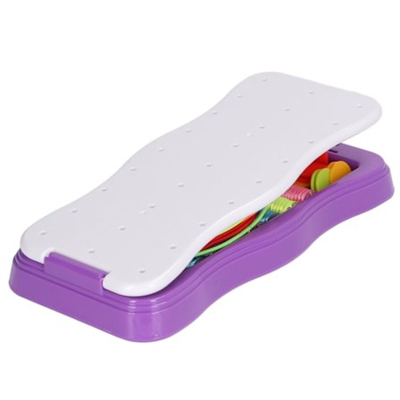 Armbåndsstrikker Material Kit Børn DIY Vævning Strikmaskine Smykkemager Legetøj Lilla