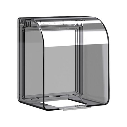 Vandtæt boks til stikkontakter på badeværelset for at forhindre vand i at trænge ind i stikkontakten [Sort Transparent]