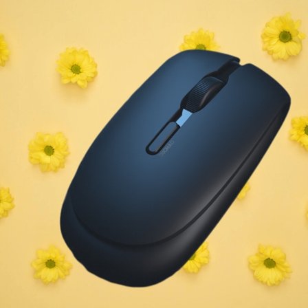 Uppladdningsbar trådlös mus, tyst och ljudlös för bärbar dator och