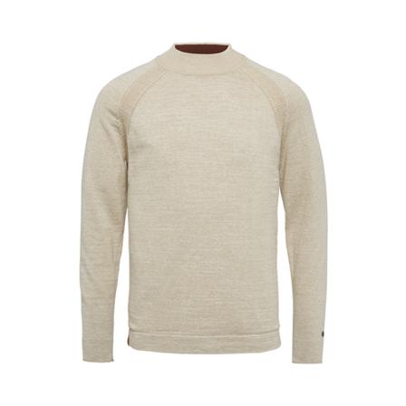 Cast Iron, Trui- CI Mock Neck Cotton Heather Plated Grijs, Heren, Maat:S