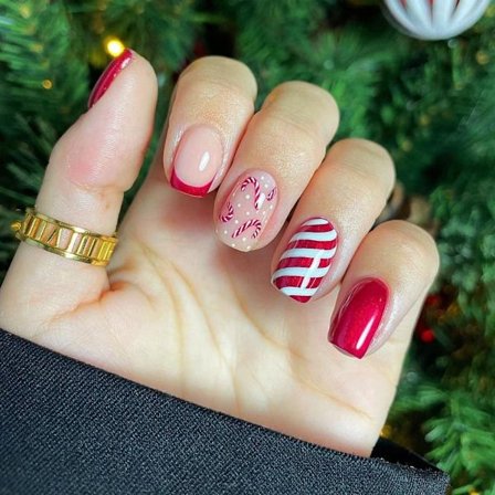 French Fake Nails Christmas False Nail 2 2