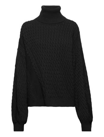 Recycled Wool Mix Rerik Sweater Kilpikonnakaulus Poolopaita Musta Mads Nørgaard
