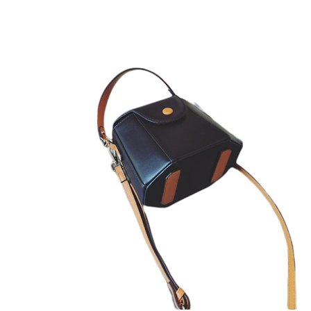 Damväska Messenger Bag Snygg och Enkel Enkelsidig Hinkväska (svart)