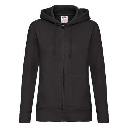 FRUIT OF THE LOOM Zip Hoodie dam svart XS - Lyreco - Yrkeskläder - Tröjor och Sweatshirts - Zip-tröjor