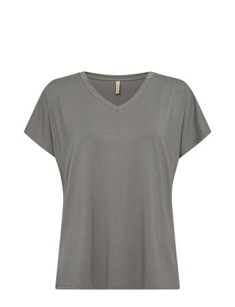 Sc-Marica T-shirts & Tops Short-sleeved Grå Soyaconcept*Betinget Tilbud