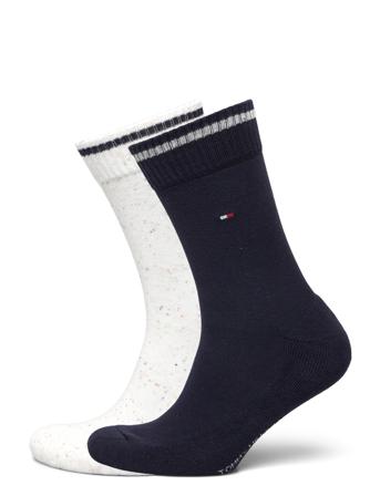Th Women Sock 2P Neppy Gifting Lingerie Socks Regular Socks Sininen Tommy Hilfiger