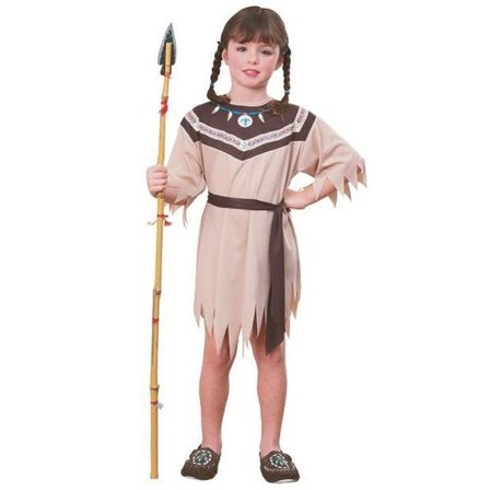 Beige Klänning med band runt midjan Small 3-4 år