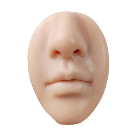 3D Silikon Tatovering Ansikt Lepper Modell Øvelseshud Nese Sminke Kosmetisk Trening