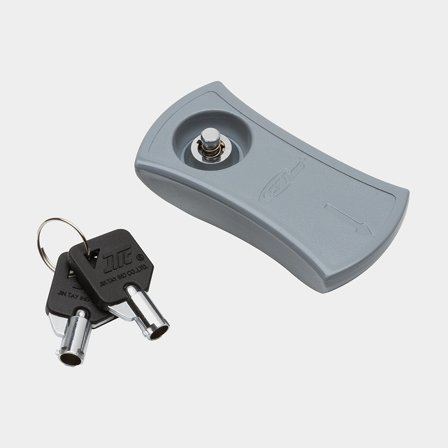 Poignée avec serrure pour panneau d'inspection, pour CAN-SB Europa, gris (RAL 7046)